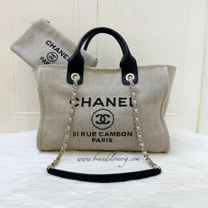 Channel Small Deauville Tote Bag With Dust Cover premium quality