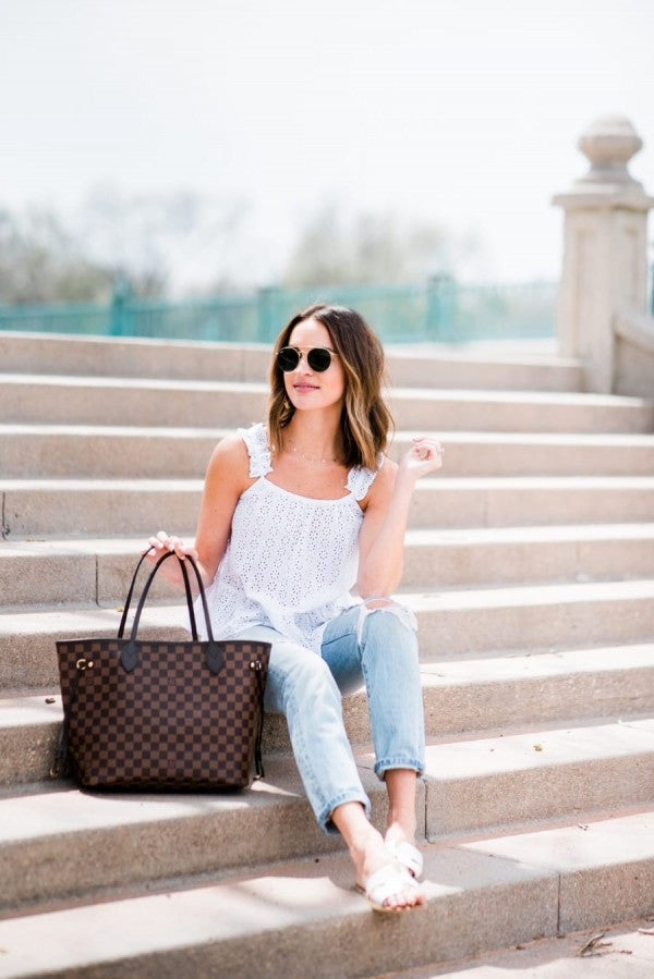 LOUIS VUTTION NEVERFULL chex PATTERN PREMIUM QUALITY WITH OG BOX