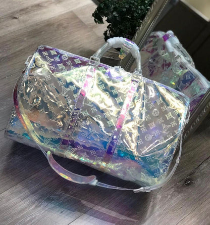 Louis Vuitton Monogram Transparent Premium Travel Duffel Bag