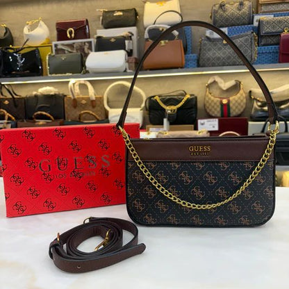 Gueess Katey Mini Top Zip Shoulder Bag with box premium quality