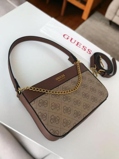 Gueess Katey Mini Top Zip Shoulder Bag with box premium quality