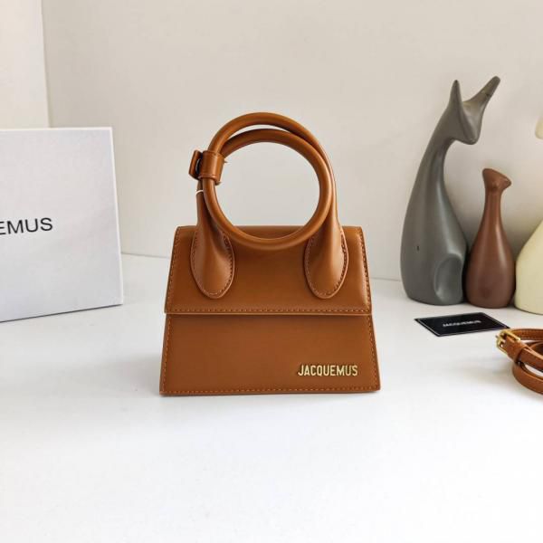 Jaccquemus Le Chiquito Noeud leather bag with box premium quality