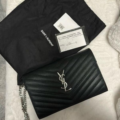 Saiint Laurrent Envelope Bag With Double Box &amp; Dust Cover