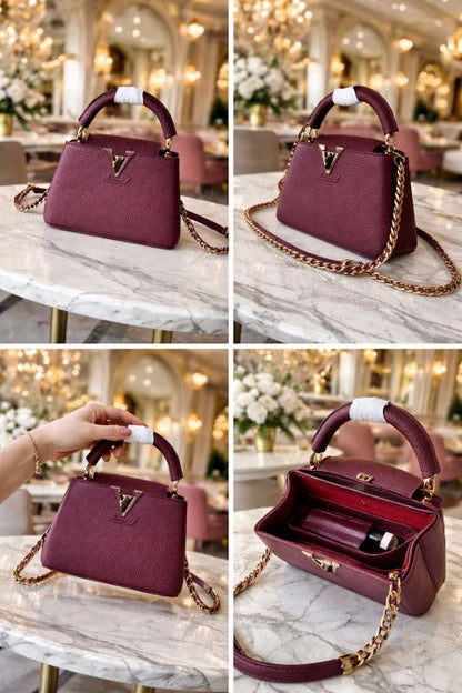Louiis Vuitton Capucines Mini handbag With Double Box premium quality