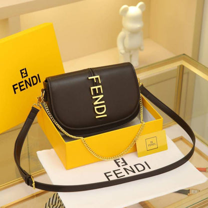 Fendii graphy and iconic metal lettering Bag with Box premium quality