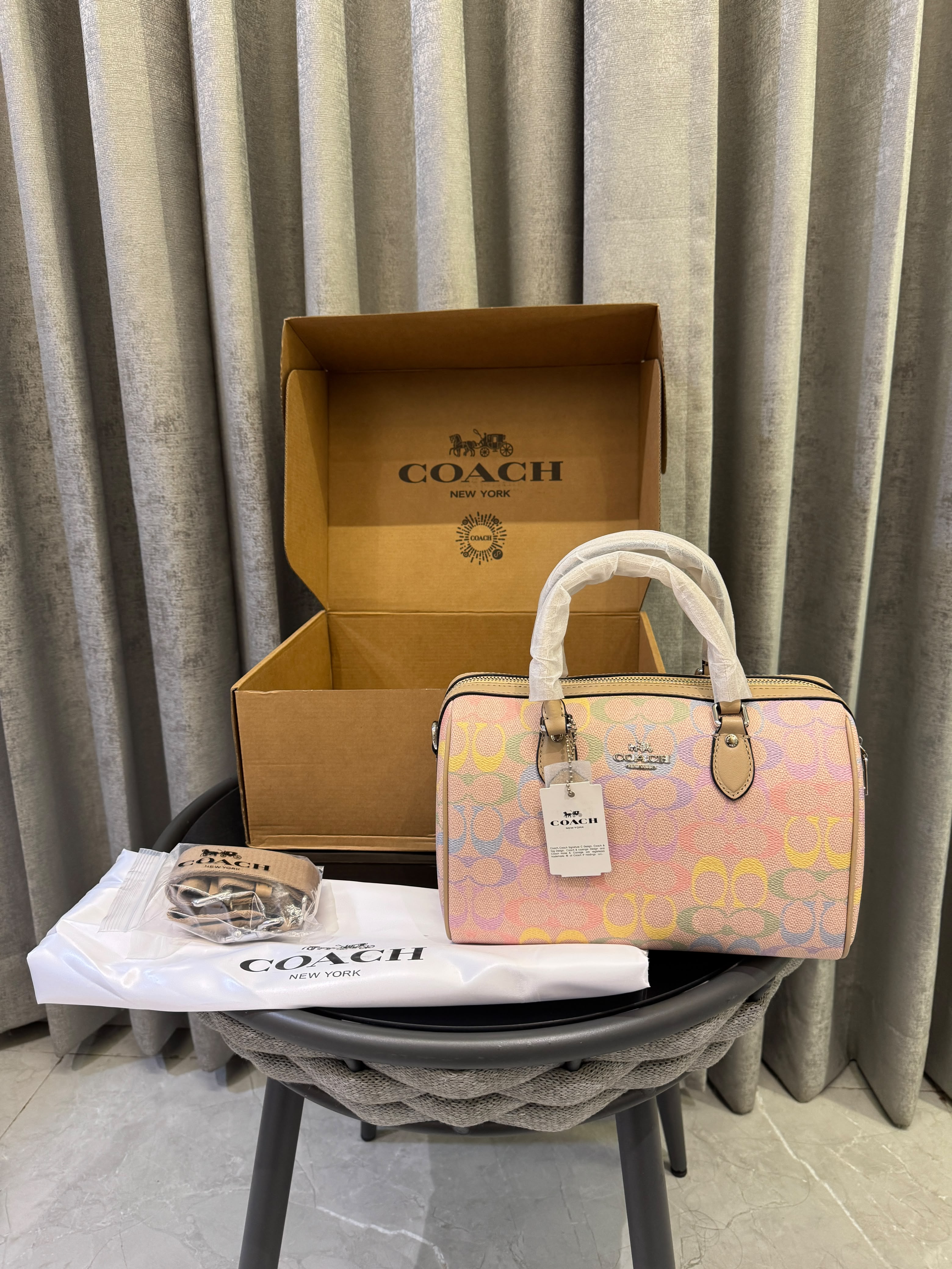 Coachh Rowan Mini Multi With Original Box Dust Cover
