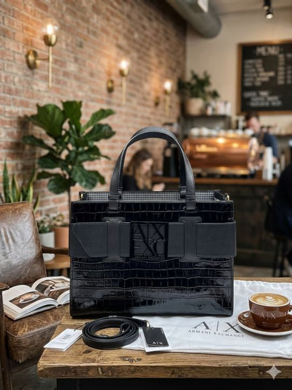 Armanii Large Satchel Bag With Original Box Dust Cover