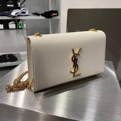 Saiint Laurent Small Shoulder Bag gold tone logo