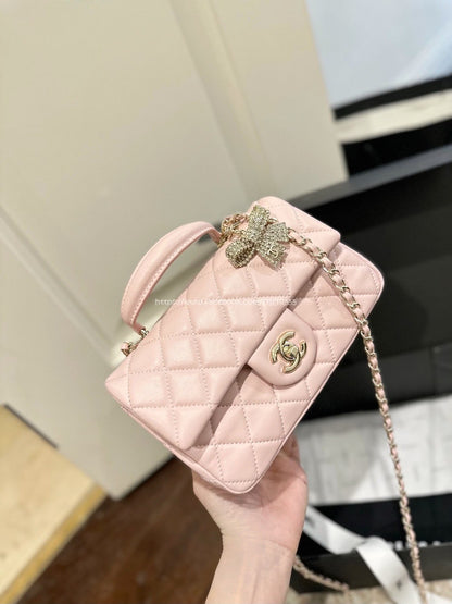chanell Mini Flap bow charm Bag with box premium quality
