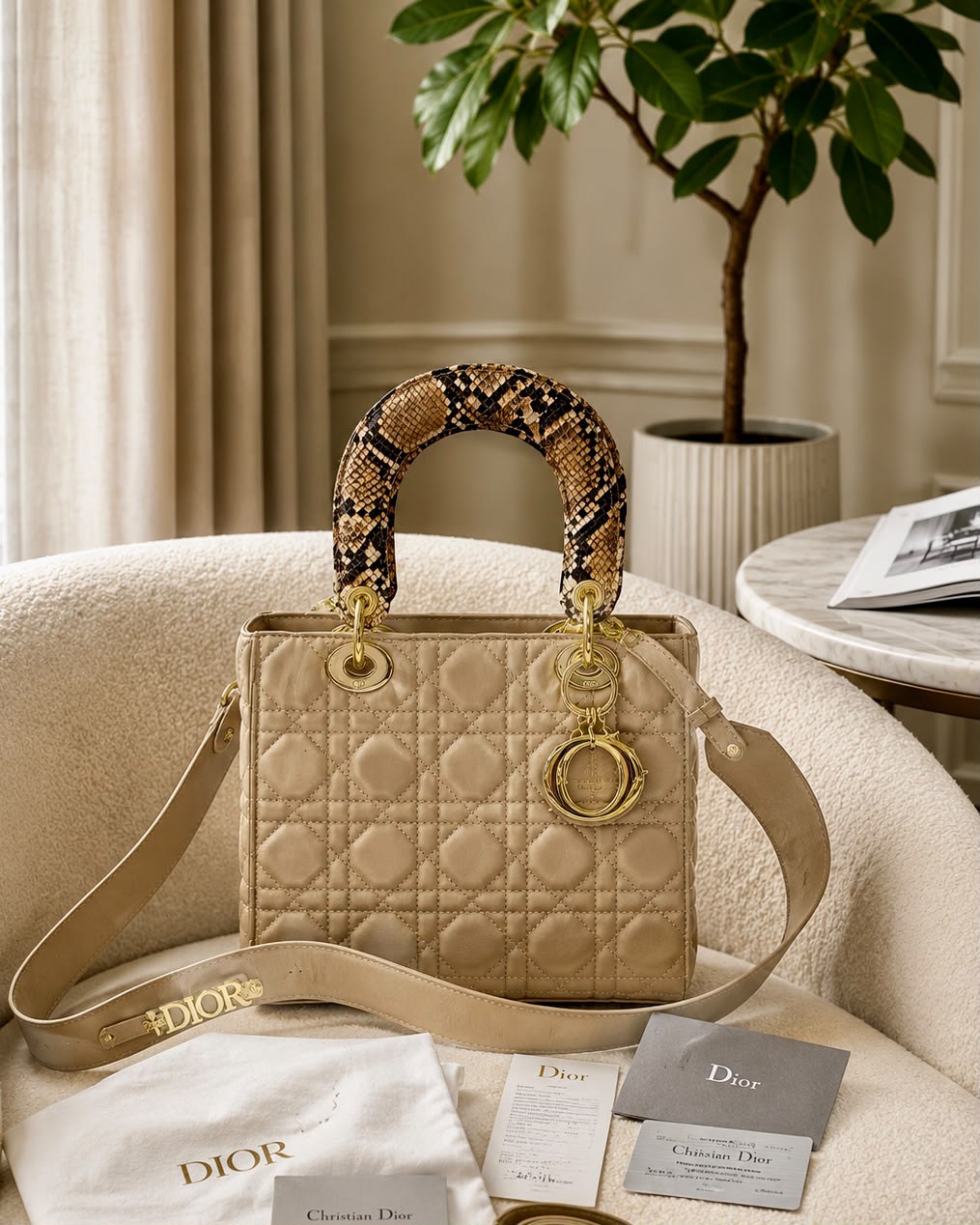 CHRISTIIAN DIORR LADY BAG WITH PREMIUM QUALITY BOX