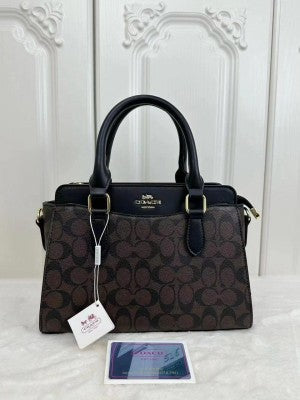 Coaach mini darcie carryall in signature chambray bag with box