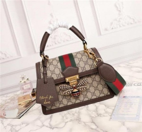gucci bee queen margaret gg hand bag with box (carrybag)