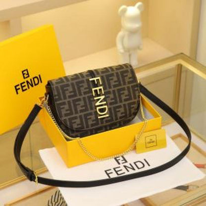 Fendii graphy and iconic metal lettering Bag with Box premium quality