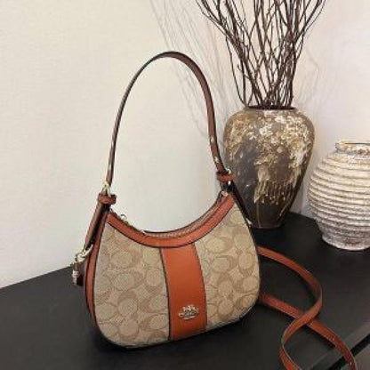 Coaach kleo hobo bag in signature canvas bag with box